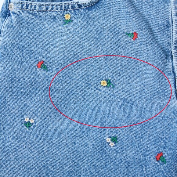 Rails Zuma Embroidered Flower Field Frayed Hem Denim Shorts Size 25 cottagecore - Picture 10 of 16